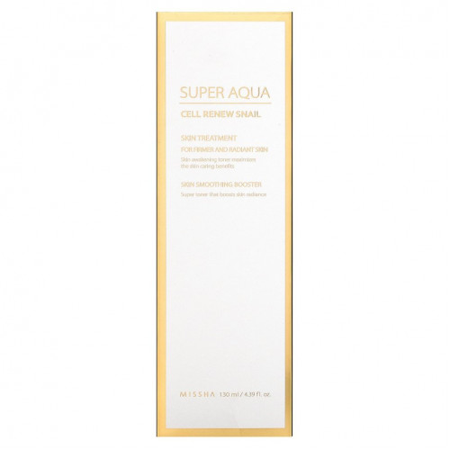 Missha, Super Aqua, Cell Renew, средство для кожи улитки, 130 мл (4,39 жидк. Унции)