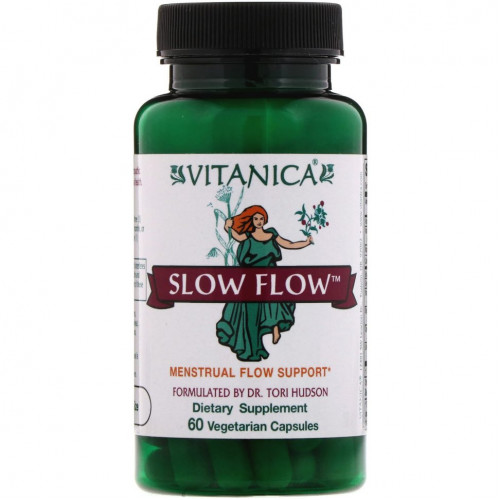 Vitanica, Slow Flow, поддержка менструального цикла, 60 вегетарианских капсул