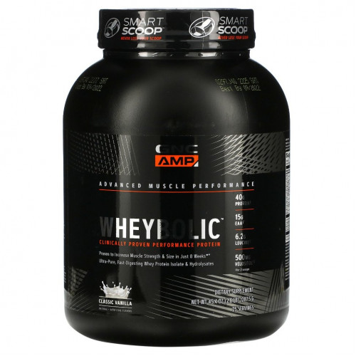 GNC, Wheybolic, Classic Vanilla, 2.8 lb (1287.5 g)