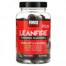 Force Factor, LeanFire, термо-жевательные мармеладки, со вкусом ягод, 60 жевательных таблеток