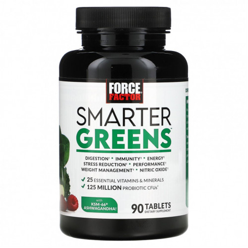 Force Factor, Smarter Greens, 90 таблеток