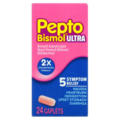 Pepto Bismol, Пепто бисмол ультра, 24 капсулы