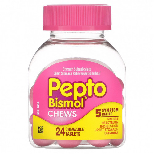 Pepto Bismol, Жевательные таблетки Pepto Bismol, 24 жевательные таблетки