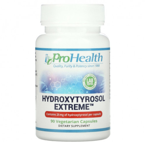 ProHealth Longevity, Hydroxytyrosol Extreme, 25 мг, 90 вегетарианских капсул