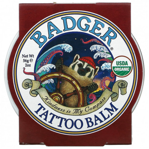 Badger Company, Органический бальзам для татуировок, 56 г (2 унции)