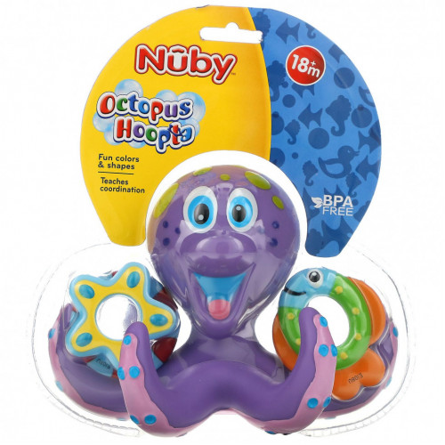 Nuby, Bath Toy, Octopus Hoopta, 18+ M, 1 Count