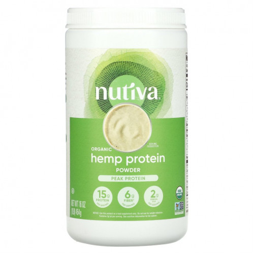 Nutiva, Протеин в порошке из органической конопли, 454 г (16 жидк. унций)