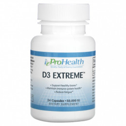 ProHealth Longevity, D3 Extreme, 50 000 МЕ, 24 капсулы