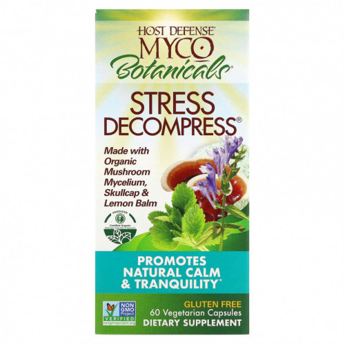 Fungi Perfecti, MycoBotanicals, Stress Decompress, 60 вегетарианских капсул