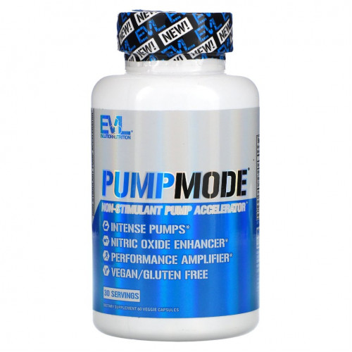 EVLution Nutrition, PumpMode, 60 растительных капсул