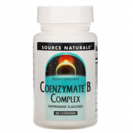 Source Naturals, комплекс ферментированных витаминов группы B, со вкусом перечной мяты, 60 таблеток для рассасывания