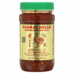 Huy Fong Foods Inc., Sambal Oelek, паста из свежего молотого чили, 226 г (8 унций)