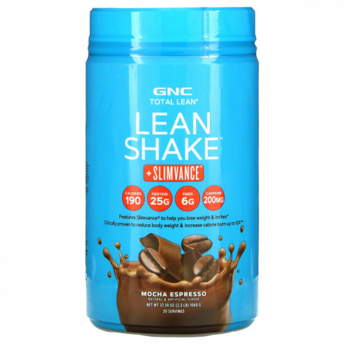 GNC, Total Lean, постный коктейль + Slimvance, мокко-эспрессо, 1060 г (2,3 фунта)