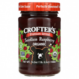 Crofter's Organic, Органический премиальный спред, малина без косточек, 468 г (16,5 унции)