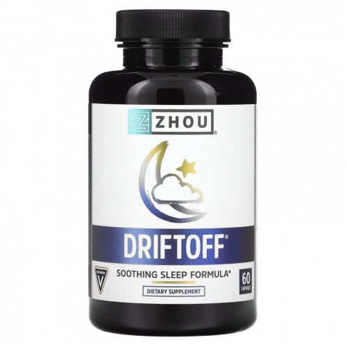 Zhou Nutrition, Driftoff, успокаивающая формула для сна, 60 капсул