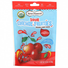 Torie & Howard, Sour Chewie Fruities, органические жевательные конфеты, вишня, 113,40 г (4 унции)