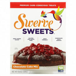 Swerve, Sweets, смесь для шоколадного торта, 300 г (10,6 унции)