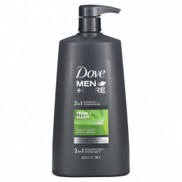 Dove, Men + Care, шампунь и кондиционер 2 в 1, Fresh & Clean, 750 мл (25,4 жидк. Унции)