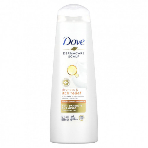 Dove, Dermacare Scalp, шампунь против перхоти, для снятия сухости и зуда, 355 мл (12 жидк. Унций)