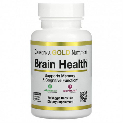 California Gold Nutrition, Brain Health, 60 растительных капсул