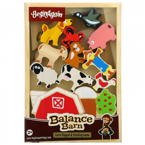 Begin Again Toys, Balance Barn, набор для игр на ферме, для детей от 2 лет, набор из 12 предметов