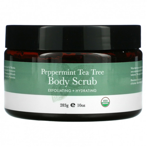 Beauty By Earth, Body Scrub, Peppermint Tea Tree, 10 oz (283 g)