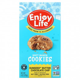 Enjoy Life Foods, Soft Baked Cookies, подсолнечное масло и шоколадная крошка, 170 г (6 унций)