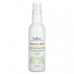 Babo Botanicals, Sensitive Baby, крем-спрей от подгузников, без отдушек, 89 мл (3 жидк. Унции)