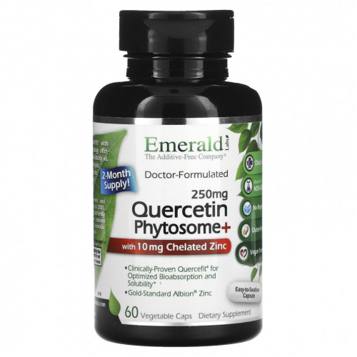 Emerald Laboratories, Quercetin Phytosome+, 250 mg, 60 Vegetable Caps