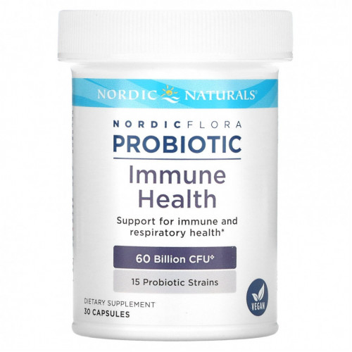 Nordic Naturals, Nordic Flora Probiotic, для поддержания здоровья иммунной системы, 60 млрд КОЕ, 30 капсул