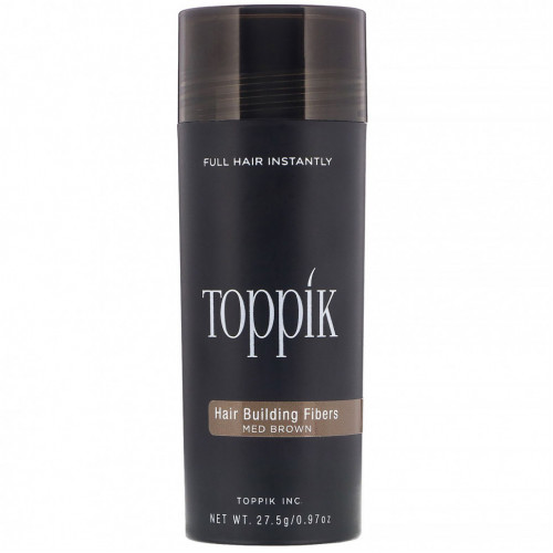 Toppik, Hair Building Fibers, волокна, оттенок коричневый, 27,5 г