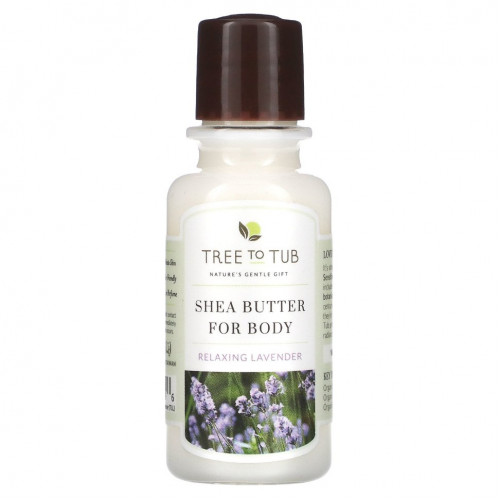 Tree To Tub, Shea Butter Moisturizing Body Lotion, Non-Greasy, Hydrating for Dry, Sensitive Skin, Lavender, 3 fl oz