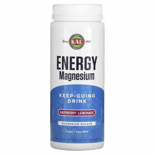 KAL, Energy Magnesium, Keep-Going Drink, Raspberry Lemonade, 14.3 oz (405 g)