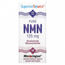 Superior Source, Pure NMN, Nicotinamide Mononucleotide, 125 mg , 60 Instant Dissolve Tablets