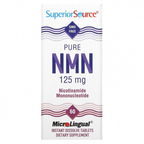 Superior Source, Pure NMN, Nicotinamide Mononucleotide, 125 mg , 60 Instant Dissolve Tablets