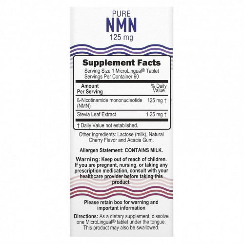 Superior Source, Pure NMN, Nicotinamide Mononucleotide, 125 mg , 60 Instant Dissolve Tablets