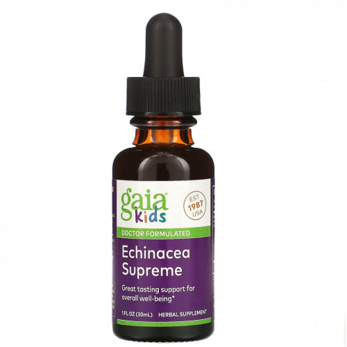 Gaia Herbs, Kids, Echinacea Supreme, 30 мл (1 жидк. унция)