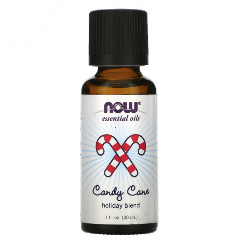 NOW Foods, Essential Oils, Праздничная смесь Candy Cane, 1 жидкая унция (30 мл)