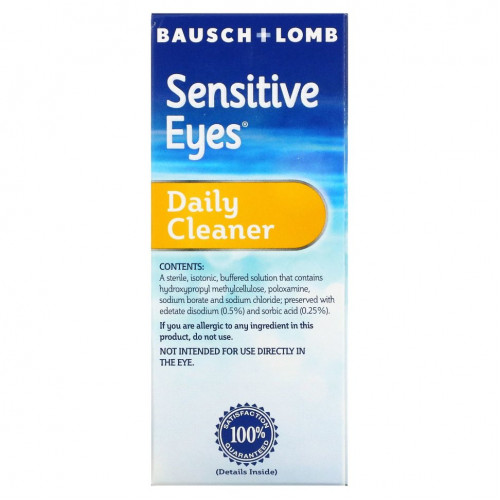 Bausch + Lomb, Sensitive Eyes, ежедневное очищающее средство, 30 мл (1 жидк. Унция)