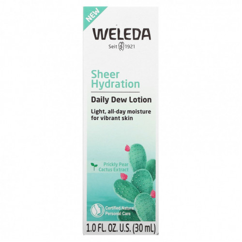 Weleda, Sheer Hydration, ежедневный увлажняющий лосьон, экстракт опунции, 30 мл (1 жидк. унция)