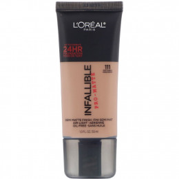 L'Oreal, Тональная основа Infallible Pro-Matte, оттенок Soft Sable 111, 30 мл