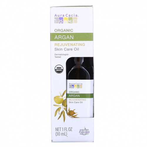 Aura Cacia, Органическое уходовое масло для кожи, омолаживающее, аргана, 1 ж. унц. (30 мл)