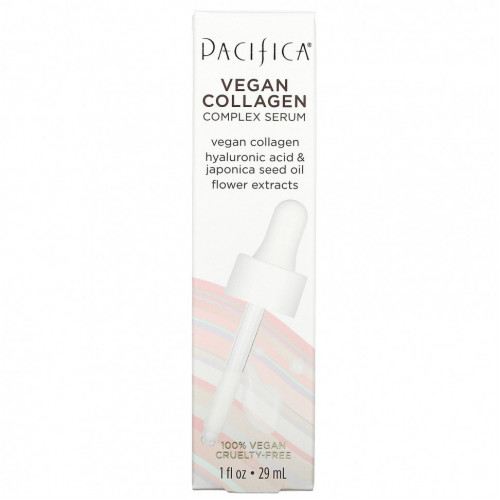 Pacifica, Vegan Collagen, Комплексная сыворотка, 1 жидкая унция (29 мл)