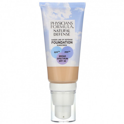 Physicians Formula, Natural Defense Foundation, SPF 30, Light, 1 fl oz (30 ml)