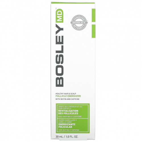 Bosley, Healthy Hair & Scalp, энергия для фолликулов с биотином и кофеином, 30 мл (1 жидк. Унция)