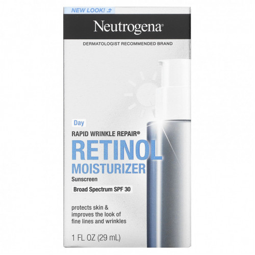 Neutrogena, Rapid Wrinkle Repair, дневное увлажняющее средство против морщин с ретинолом, SPF 30, 29 мл (1 жидк. унция)