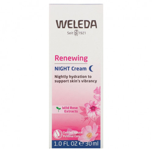 Weleda, Обновляющий ночной крем, эктракт шиповника, 1,0 ж. унц. (30 мл)